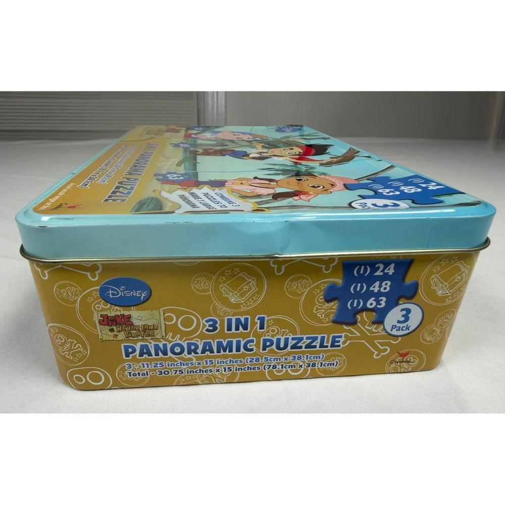 Disney Jake and the Never Land Pirates 3 in 1 Panorama Puzzle Tin 24 48 63 Piece